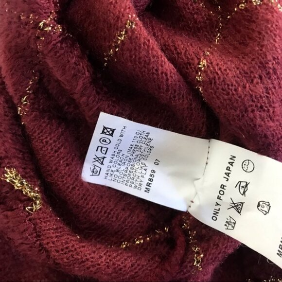 Marina Rinaldi Argyle Metallic Textured Mohair Wool Blend Crew Soft Sweater Top - Picture 11 of 16